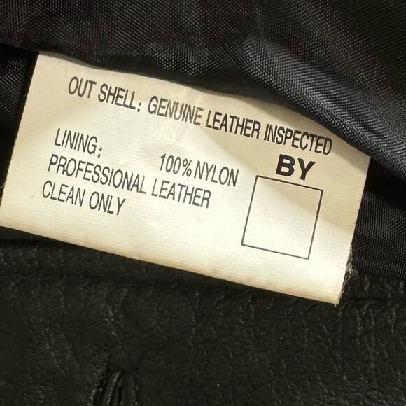 Tuskany Italy New York Leather Button Front Jacket with Shoulder Pads Women’s XL - Picture 10 of 11